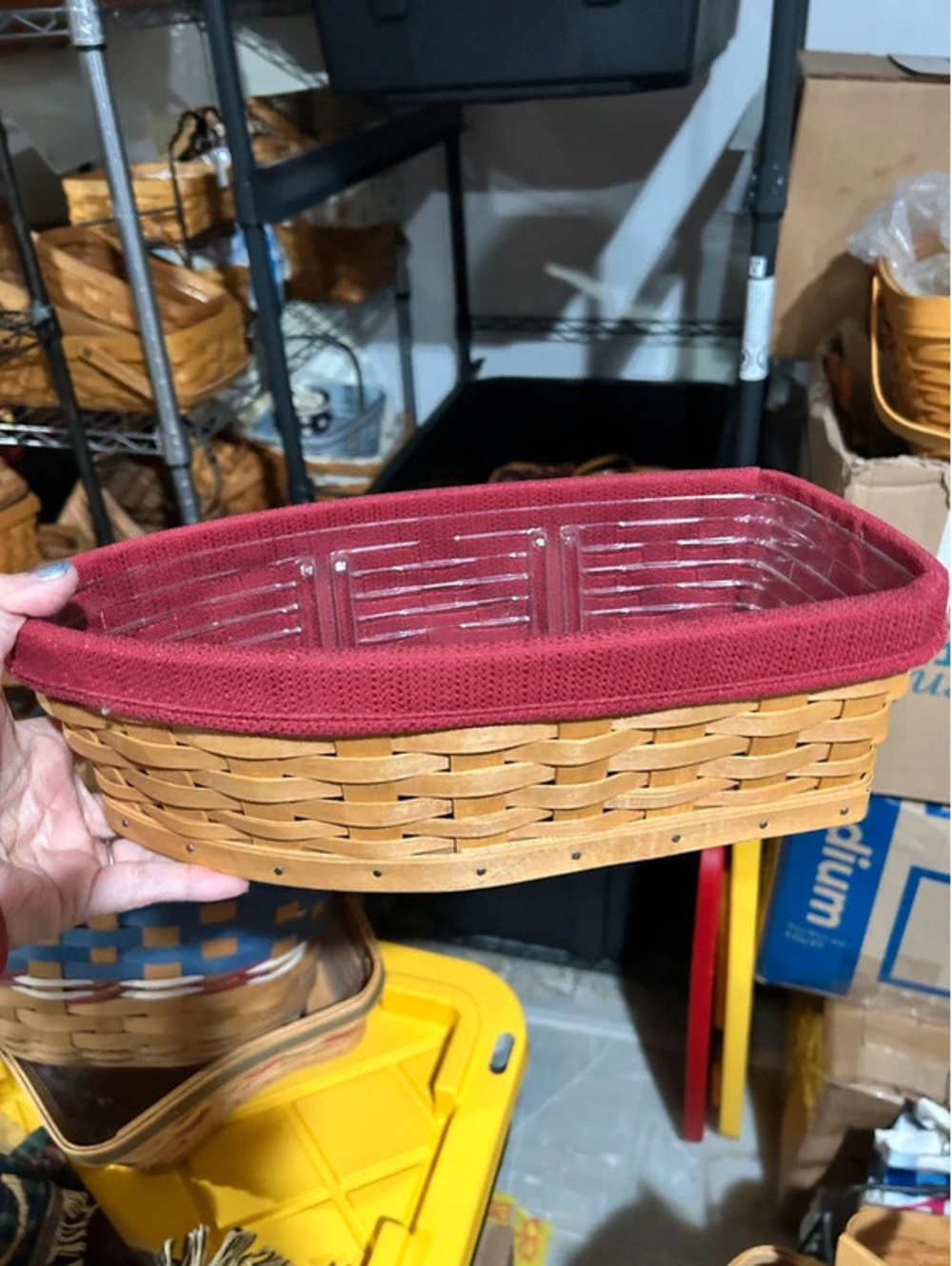 Longaberger Row your boat basket combo